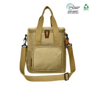 Sac isotherme RPET avec ouvre bouteille en bois 8L - ENVIRONNEMENT & NATURE