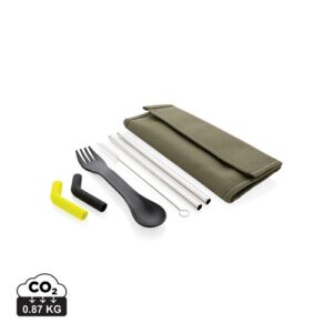 Set pailles 2 pcs et couverts Tierra