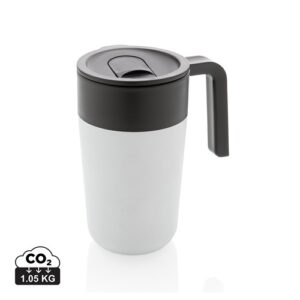 Tasse en acier inoxydable et PP recyclé GRS avec poignée