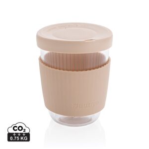 Verre 360ml avec couvercle et manchon en silicone Ukiyo