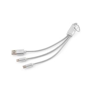 Lavoisier Câble 3-en-1 en rPVC. 10 W. Avec porte-clés
