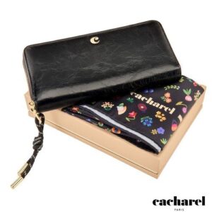 Parure Cacharel Black (portefeuille voyage & foulard)