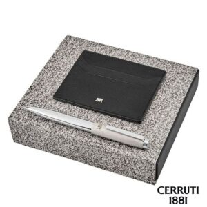 Parure CERRUTI 1881 (stylo bille & porte-cartes)