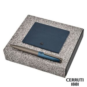 Parure CERRUTI 1881 (stylo bille & porte-cartes)