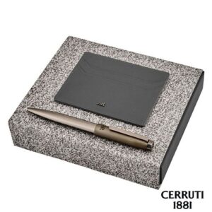 Parure CERRUTI 1881 (stylo bille & porte-cartes)