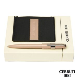 Parure CERRUTI 1881 (stylo bille & porte-cartes)