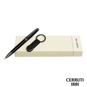 Parure CERRUTI 1881 (stylo bille & porte-clefs)
