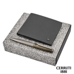 Parure CERRUTI 1881 (stylo bille & portefeuille)