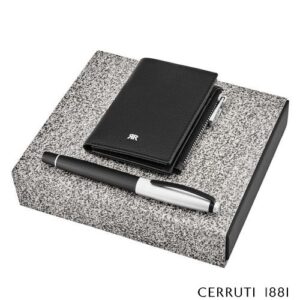 Parure CERRUTI 1881 (stylo roller & porte-cartes)