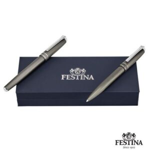 Parure Classicals Brushed Gun & Chrome (stylo bille & stylo roller)