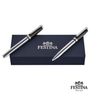 Parure Classicals Interlace Chrome (stylo bille & stylo plume)