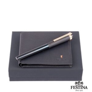 Parure Festina Navy (stylo roller & portefeuille)