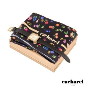 Parure Séraphine Black (montre & foulard)