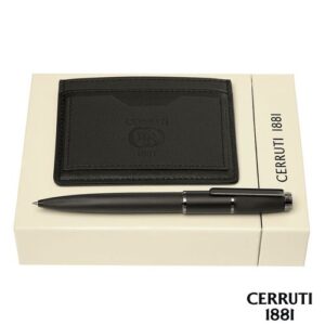Set Porte-cartes Block Black + Stylo bille Brick Black