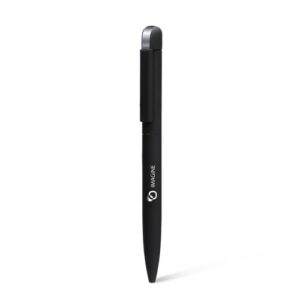 FOLK - Stylo à bille en acier inoxydable recyclé - Noir finition rubber