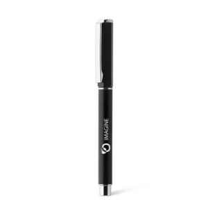 HEXA - Stylo à bille roulante en acier inoxydable recyclé