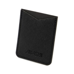 PORTE-CARTE POUR SMARTPHONE AVEC ADHESIF 3M EN SIMILI-CUIR NOIR GRAINE