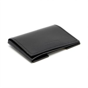 PORTE CARTE VOLET EN SIMILI-CUIR LISSE NOIR